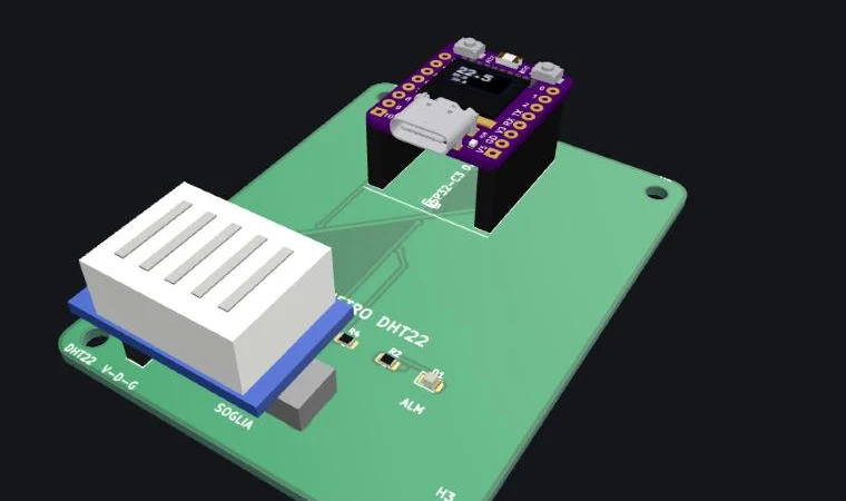 ESP32-C3 thermometer with 0.42 inch OLED